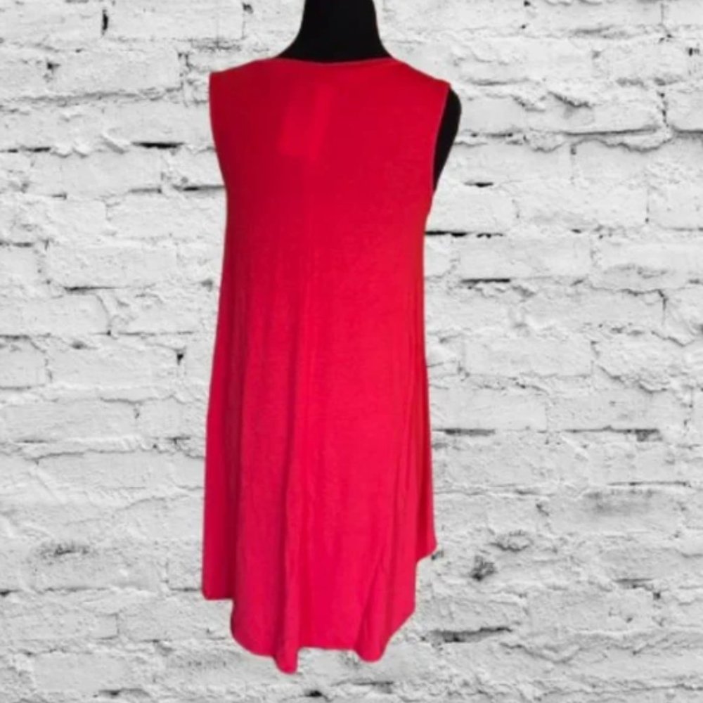 Red Tank Top Dress with Pockets T1481 NWT Boutique - Picture 7 of 13
